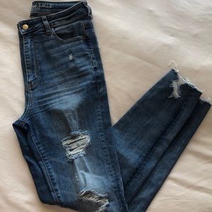 American Eagle super high rise jean